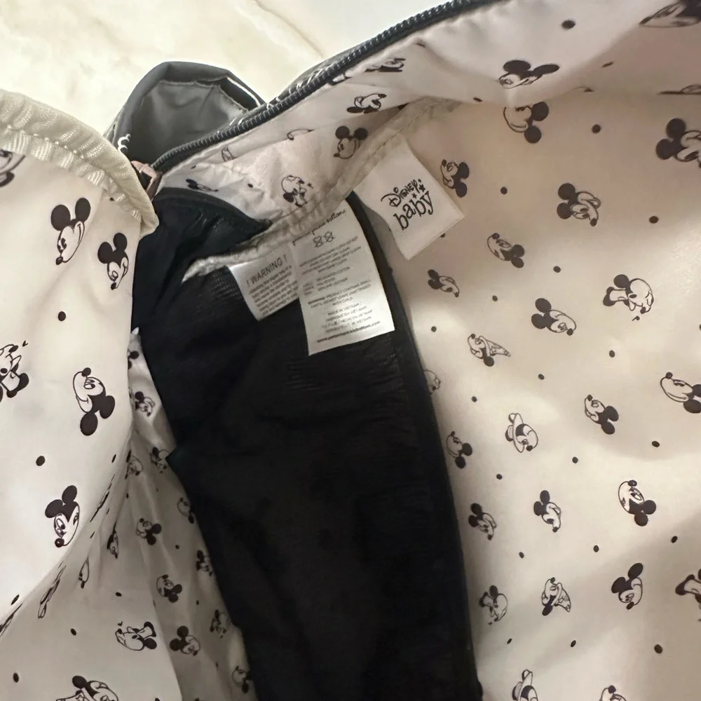 Petunia Pickle Bottom Black and Cream Mickey mini Mouse Backpack diaper bag!